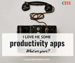 I love me some productivity apps what are yours?.