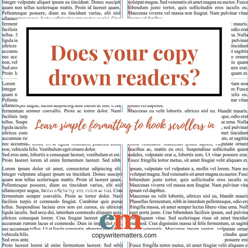 How to break up long copy