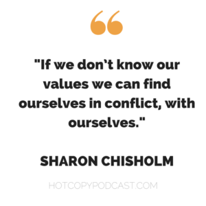If we don't know our values we can find ourselves in conflict with ourselves podcast.