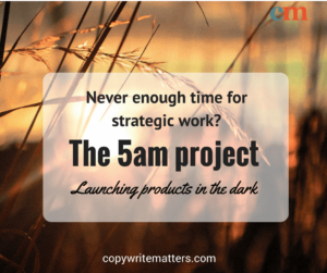 The 5 pm project - never enough time for strategic work.