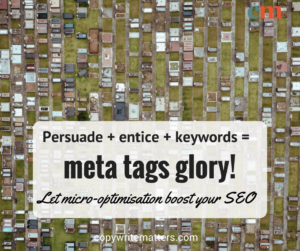 Persuade - enter keywords = meta tags glory.