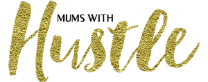 A gold logo with a black background.