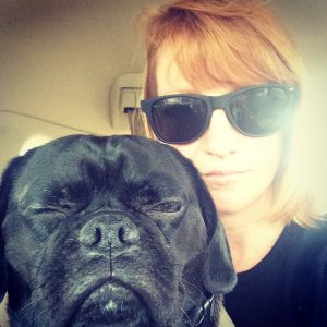 Belinda Weaver - copywriter - and her dog