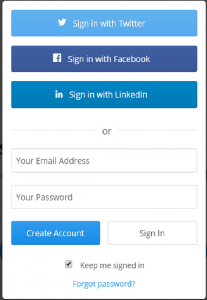 Call to action button - Buffer