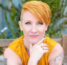 Copywriter Belinda Weaver looks to camera and into your soul