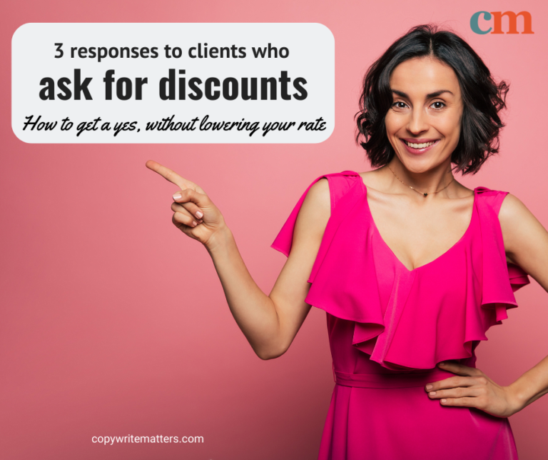 How to respond when your client asks for a discount (ideas + scripts