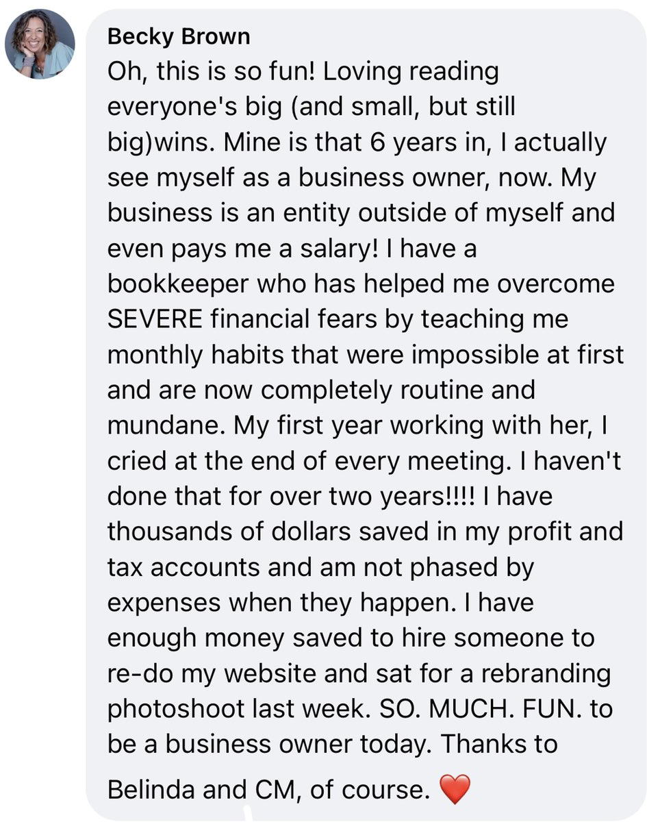 A text message from a business owner.