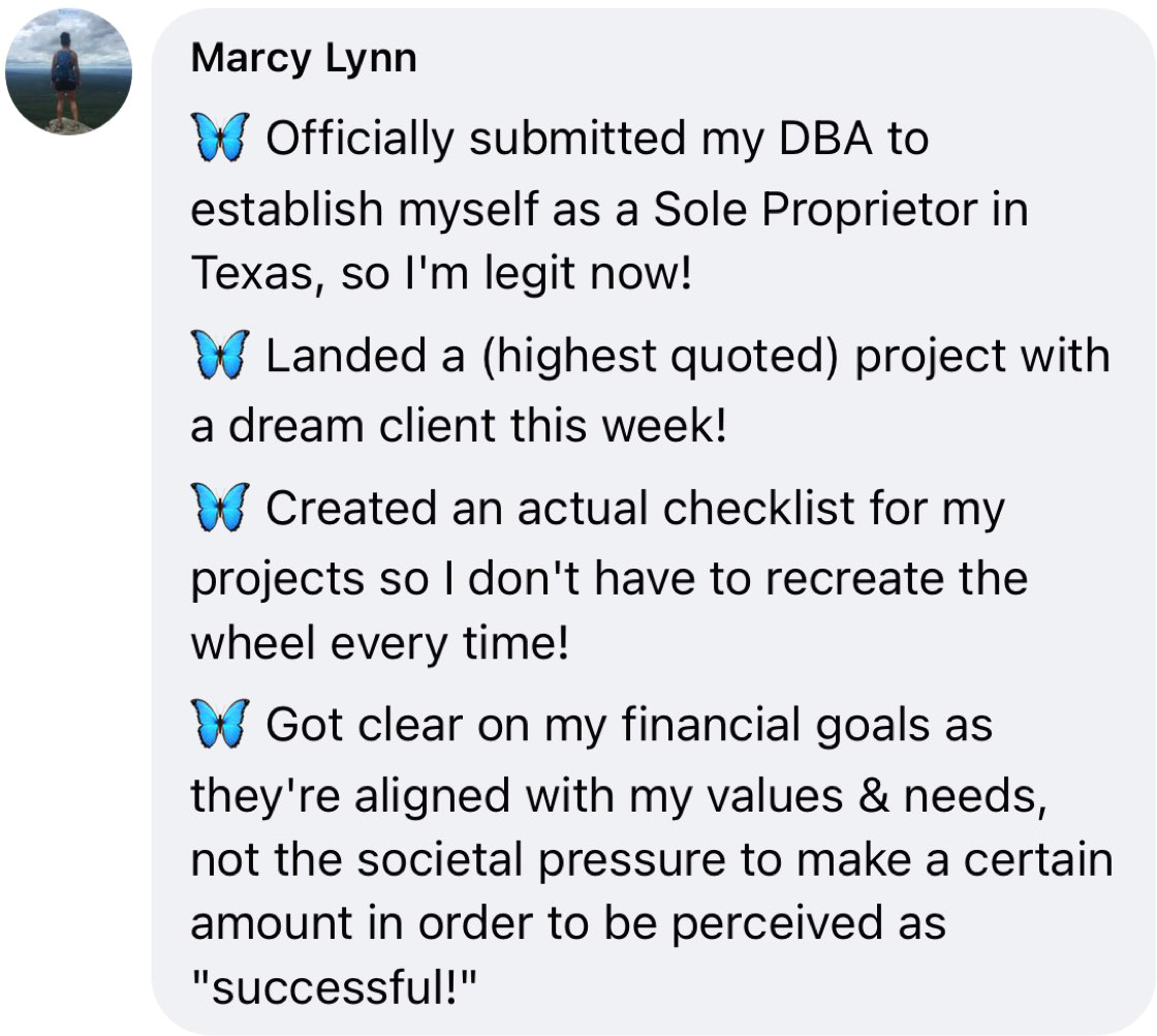 Mary lynn submitted dba to be a sole proprietor in texas.