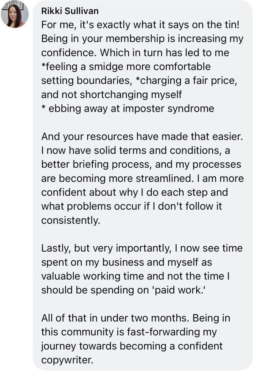 A screenshot of a text message from a client.