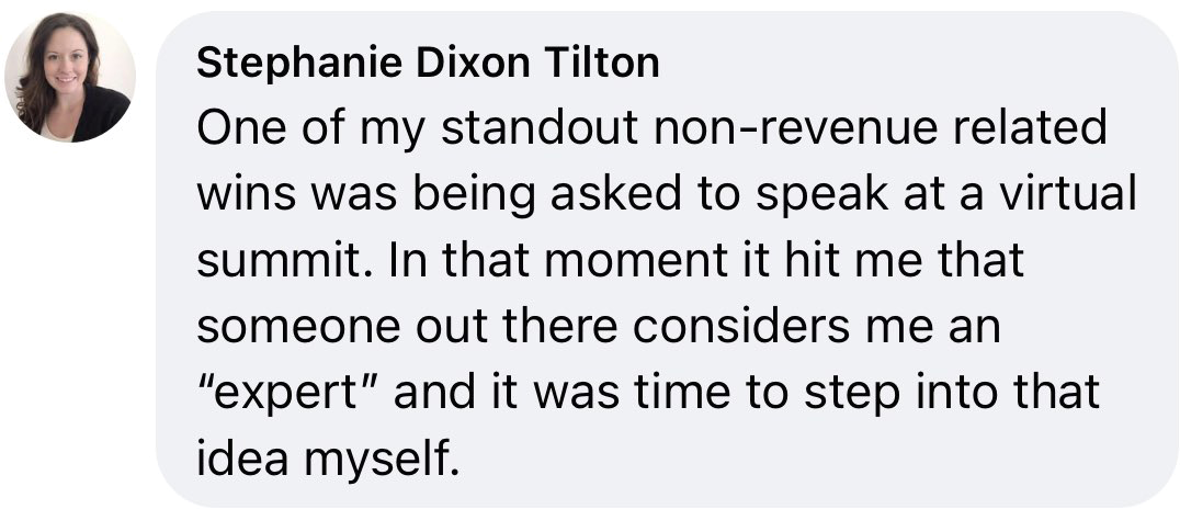 Stephanie dixon tilton - one of my standout non revenue related.